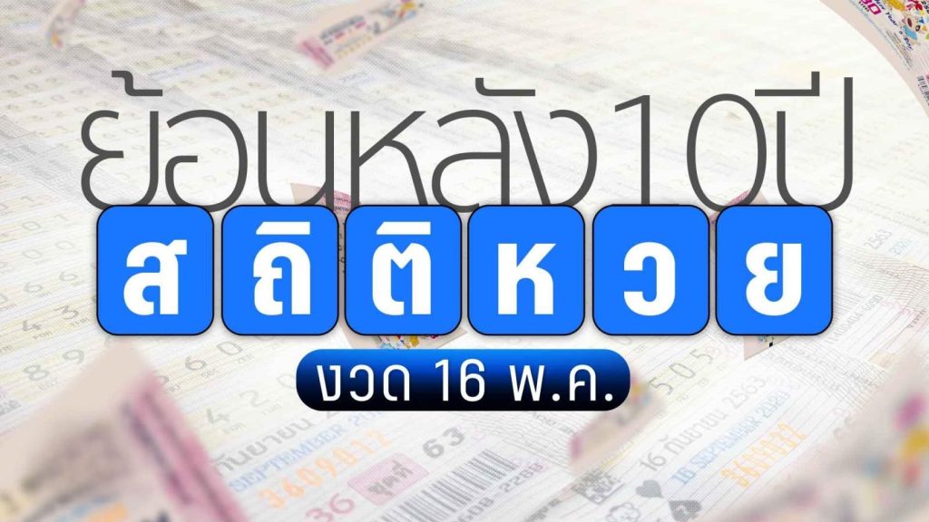 หวย 16 พ.ค. ย้อนหลัง 10 ปี