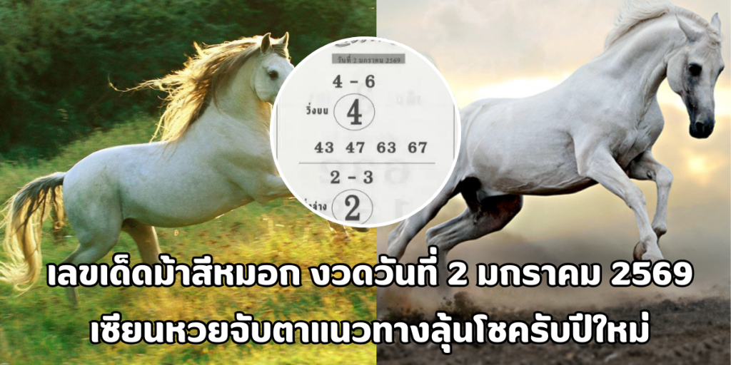 เลขเด็ดม้าสีหมอก งวดวันที่ 2 มกราคม 2569